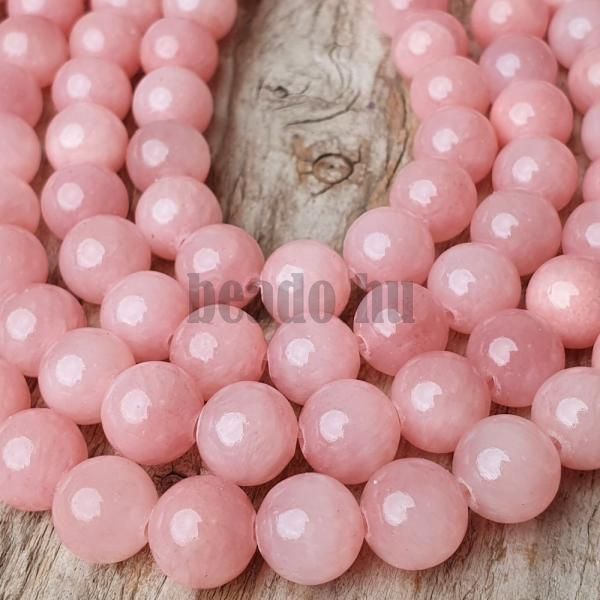 Jadeit gyngyk 8 mm barack zsinr