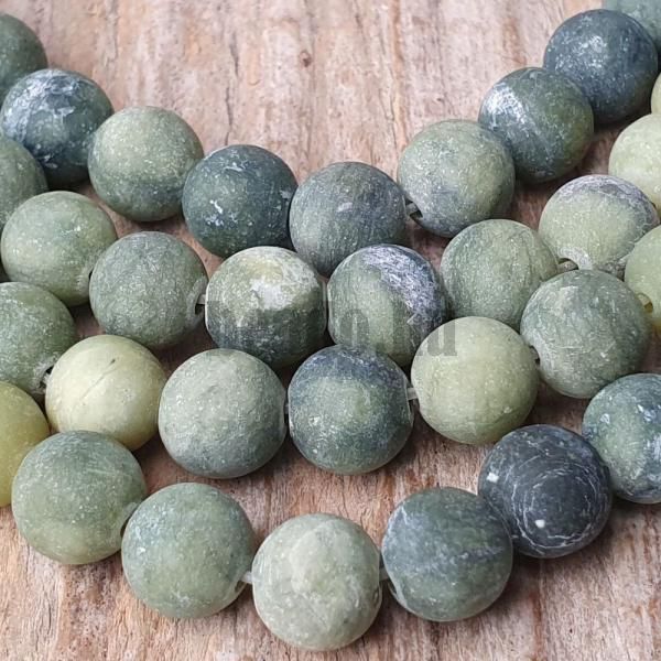 Jadeit Taiwan gyngyk 8 mm matt zsinr