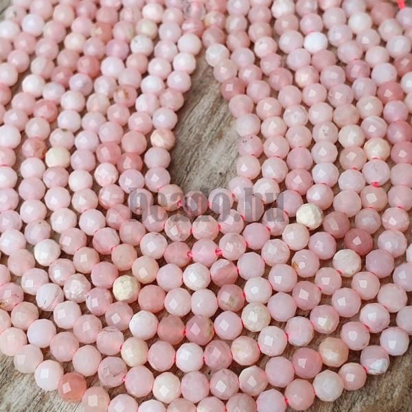 Opál rózsaszín gyöngyök 3 mm csiszolt zsinór