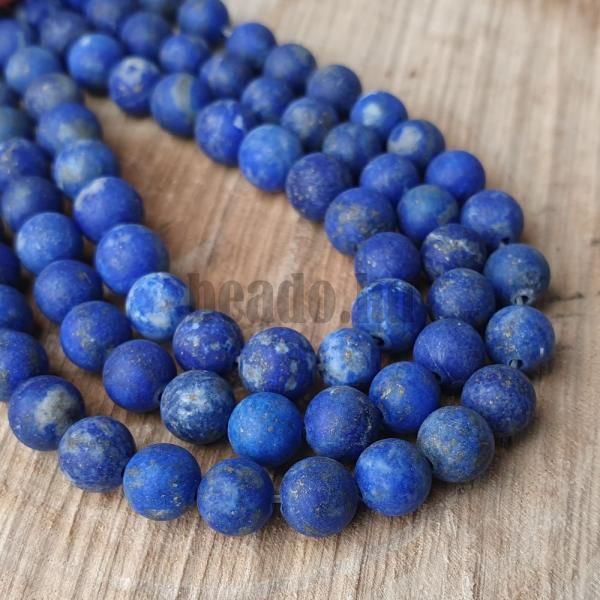 Lpisz lazuli gyngyk 6 mm matt zsinr