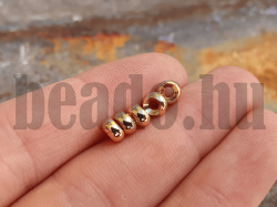 Charm kzdarab metszssel 5 mm fnk rzsaarany minsgi bevonat 20 db