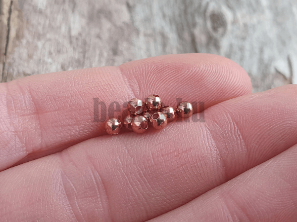 Charm kzdarab 3 mm Ag925 aranyozott rzsaarannyal 5 db